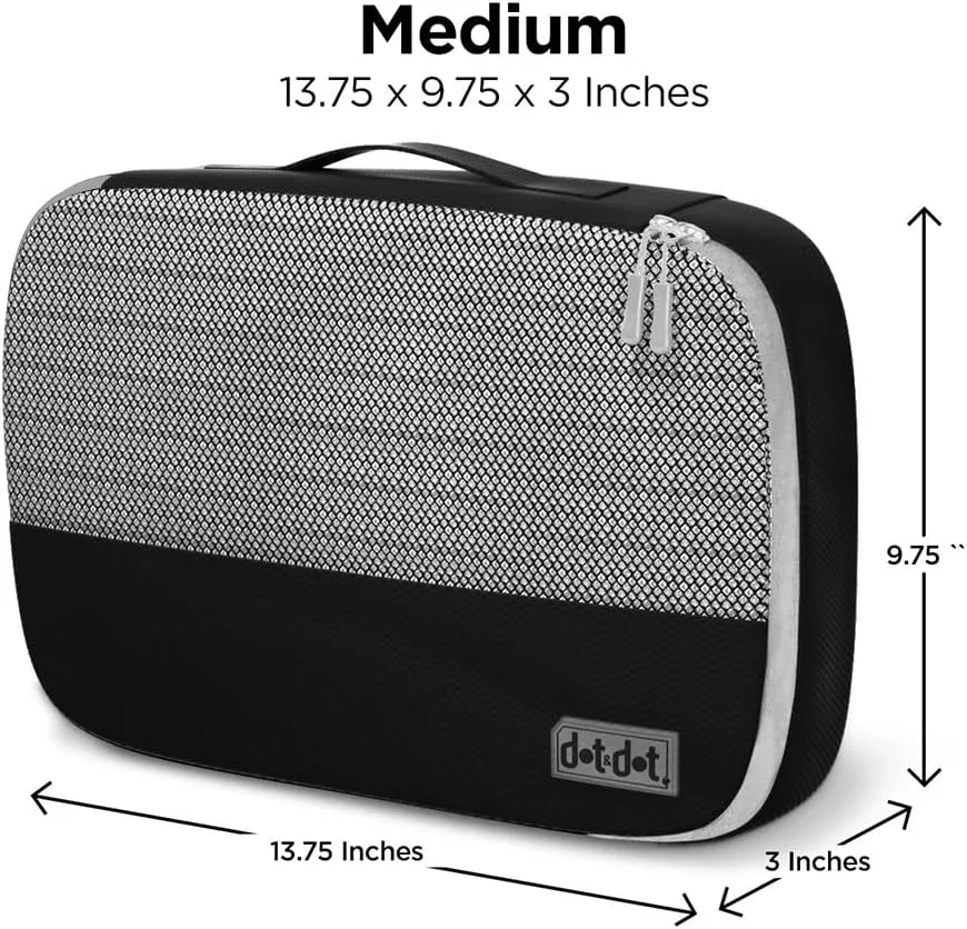Medium Packing Cubes for Suitcases - 4 Pcs set of Packing Cubes for Travel - Packing Cubes for Carry on Suitcase Organizer Bags - Travel Cubes Travel Organizer Bags for Luggage