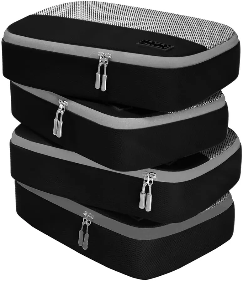 Medium Packing Cubes for Suitcases - 4 Pcs set of Packing Cubes for Travel - Packing Cubes for Carry on Suitcase Organizer Bags - Travel Cubes Travel Organizer Bags for Luggage
