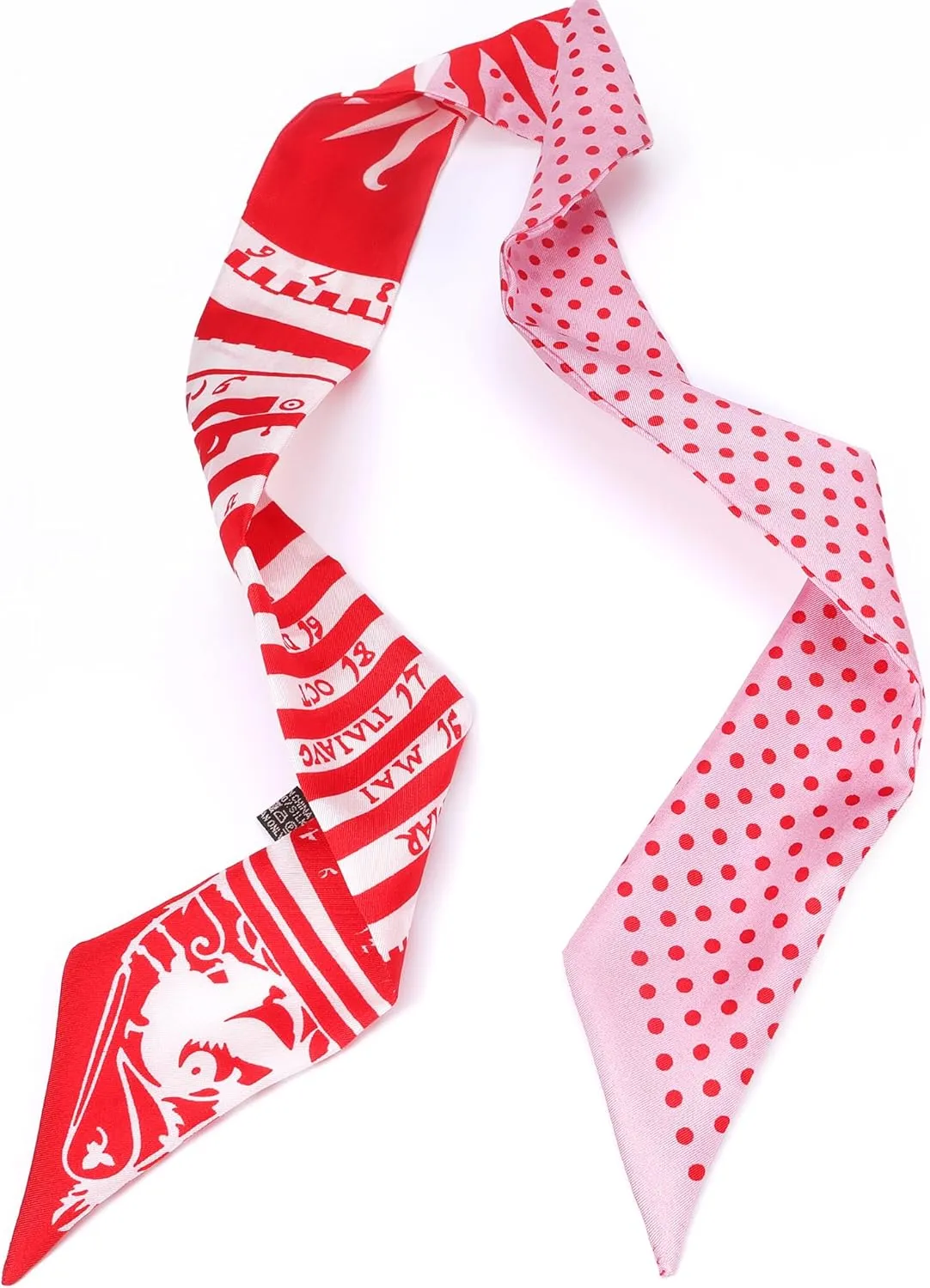 MEISEE Mulberry silk Scarf hair ribbons for hair handbag scarf Tie Bundle Scarf Neckerchief Head Scarf for women 2"*35"