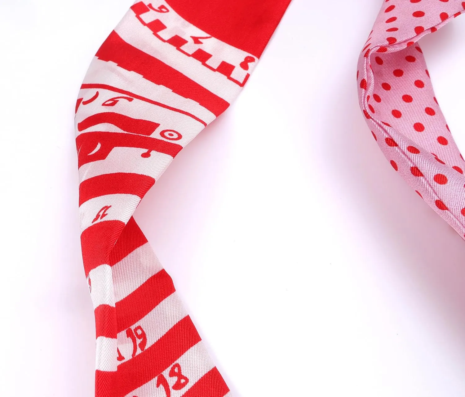 MEISEE Mulberry silk Scarf hair ribbons for hair handbag scarf Tie Bundle Scarf Neckerchief Head Scarf for women 2"*35"
