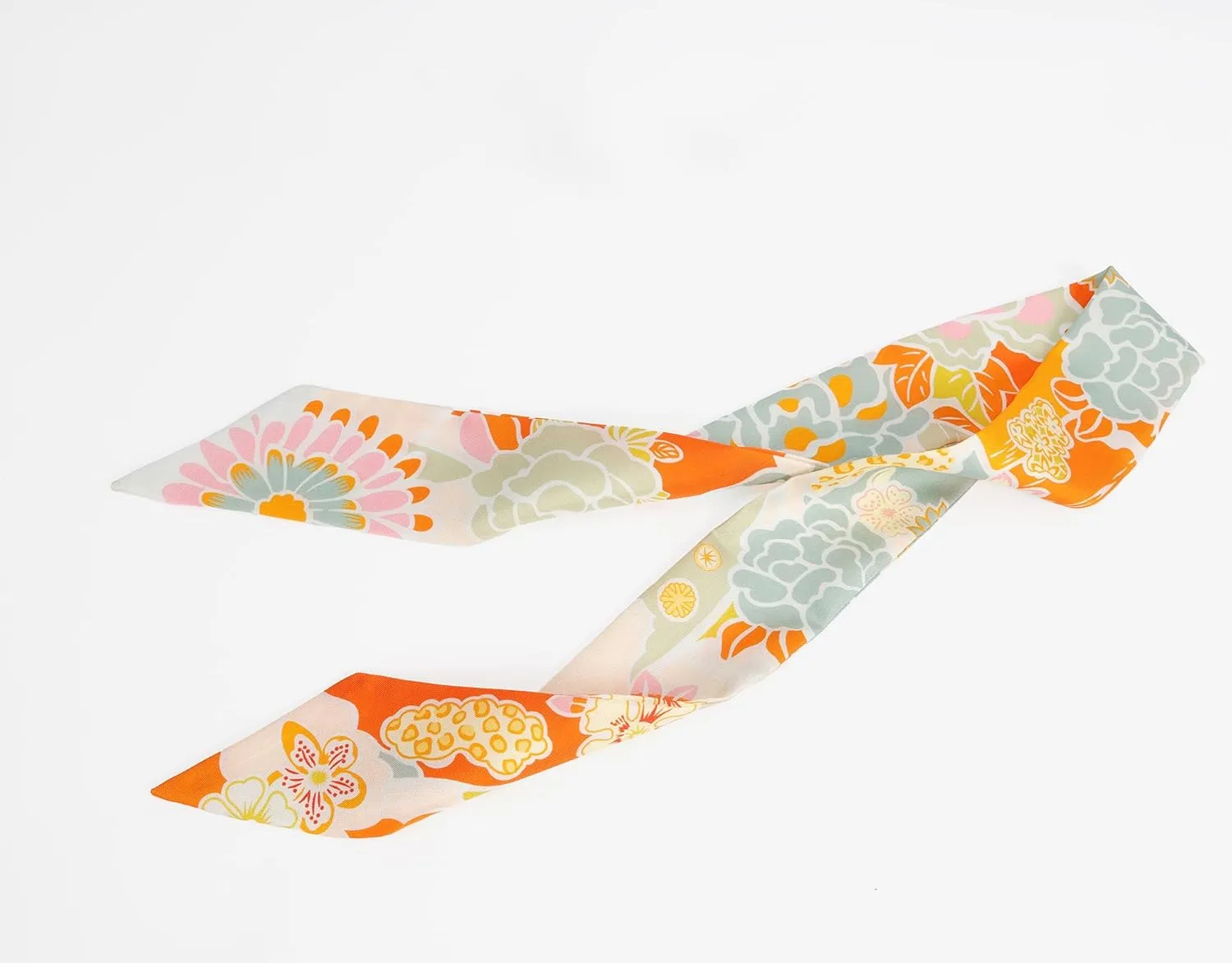 MEISEE Mulberry silk Scarf hair ribbons for hair handbag scarf Tie Bundle Scarf Neckerchief Head Scarf for women 2"*35"