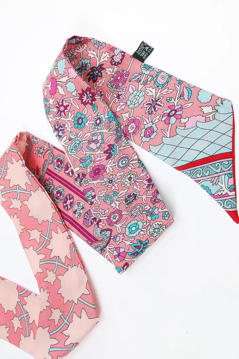 MEISEE Mulberry silk Scarf hair ribbons for hair handbag scarf Tie Bundle Scarf Neckerchief Head Scarf for women 2"*35"