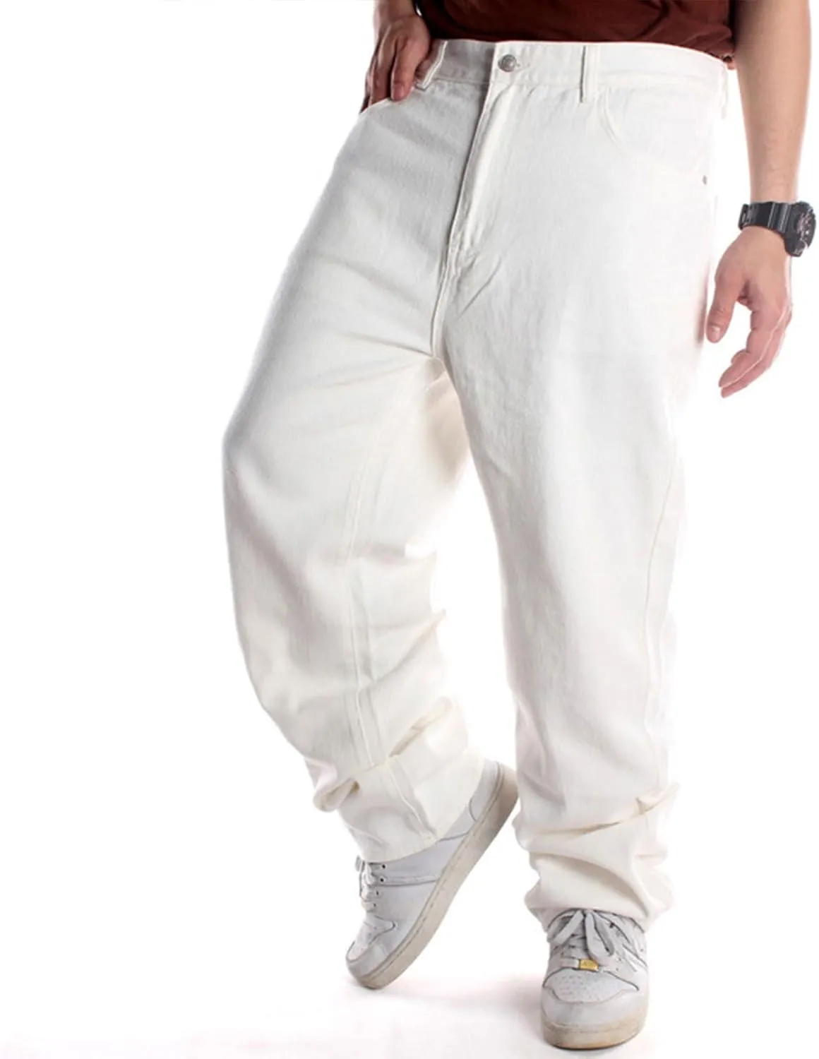 Men Baggy Jeans Y2k Grunge Skater Pants Relaxed Fit Skateboard Jeans Hip Hop Dance Denim Pants Streetwear