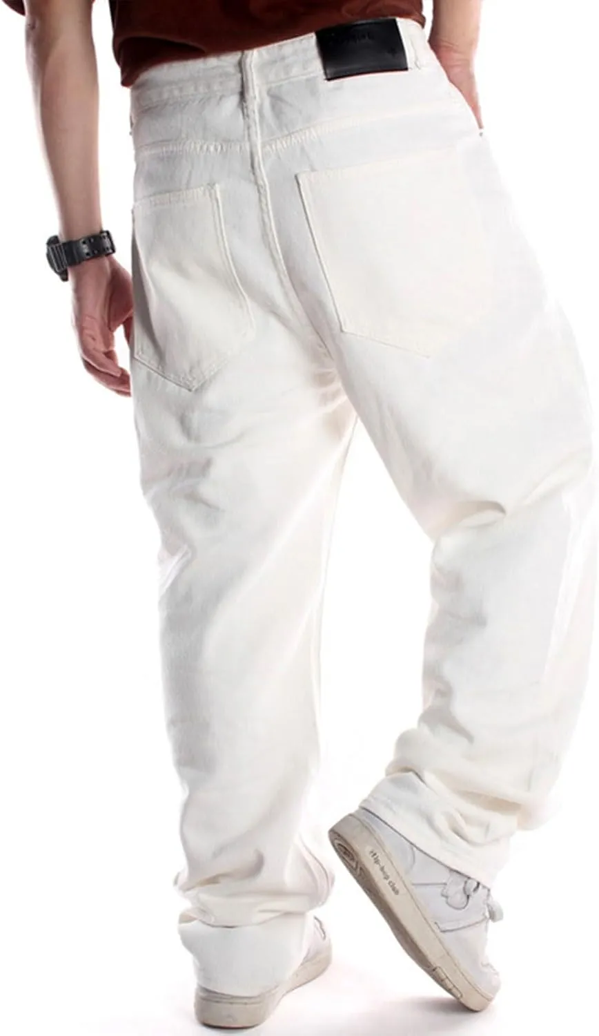 Men Baggy Jeans Y2k Grunge Skater Pants Relaxed Fit Skateboard Jeans Hip Hop Dance Denim Pants Streetwear