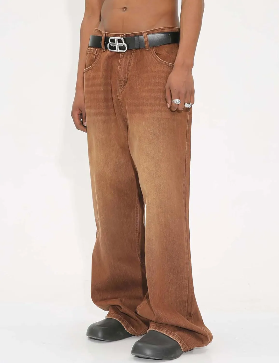 Men Baggy Jeans Y2k Hip Hop Skater Jeans Vintage Purple Jeans Loose Fit Demin Pants Streetwear