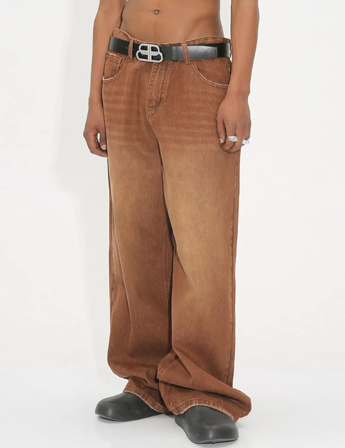 Men Baggy Jeans Y2k Hip Hop Skater Jeans Vintage Purple Jeans Loose Fit Demin Pants Streetwear