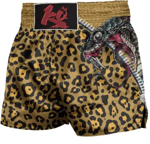 Men Leopard Print Muay Thai Shorts Zipper Viper Colorful My Style Sports Shorts for MMA BJJ Boxing