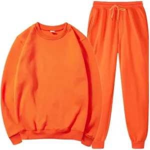Mens 2 Piece Outfits Casual Crewneck Pullover Sweatshirt Tracksuit Joggers Sweatpants Sweatsuit Sets with Pockets