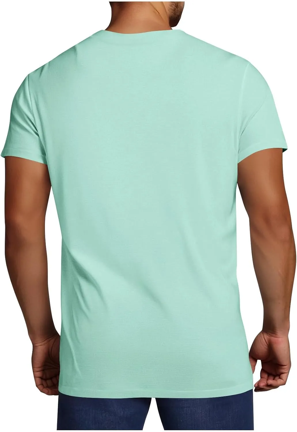 Men's Casual Fashion Solid Color Round Neck Short Sleeve Shirt Summer Ventilate Comfy Loose Tops Sports Gym Tees
