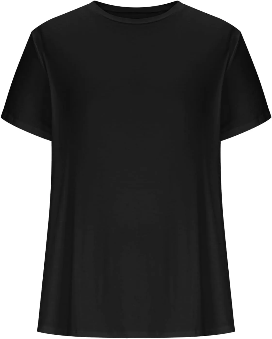 Men's Casual Fashion Solid Color Round Neck Short Sleeve Shirt Summer Ventilate Comfy Loose Tops Sports Gym Tees