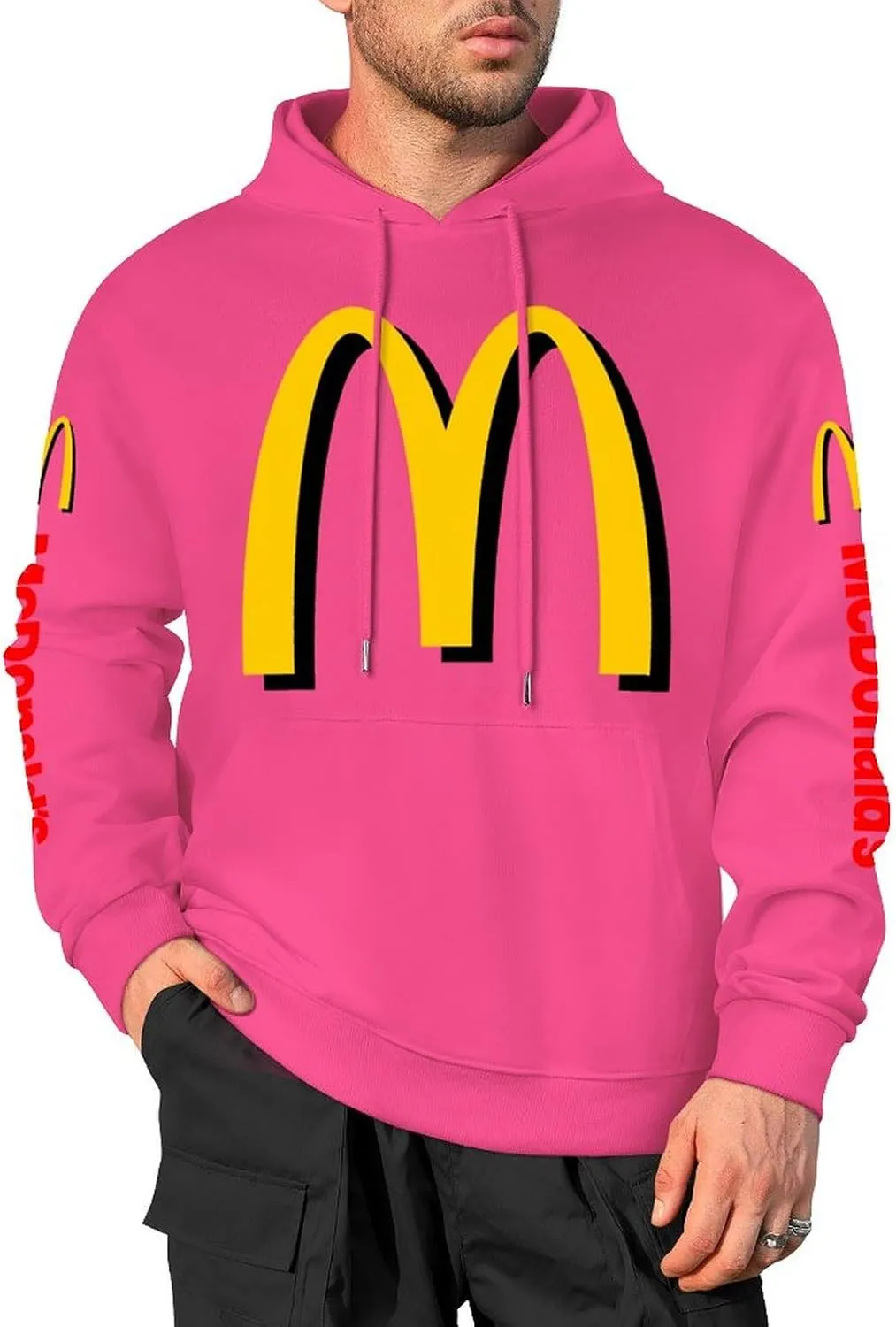 Men's Cool Logo Print Cotton Hoodies Casual Pullover for Men Novelty Print Sweatshirt Merch Work Daily Clothes Uniform Tops