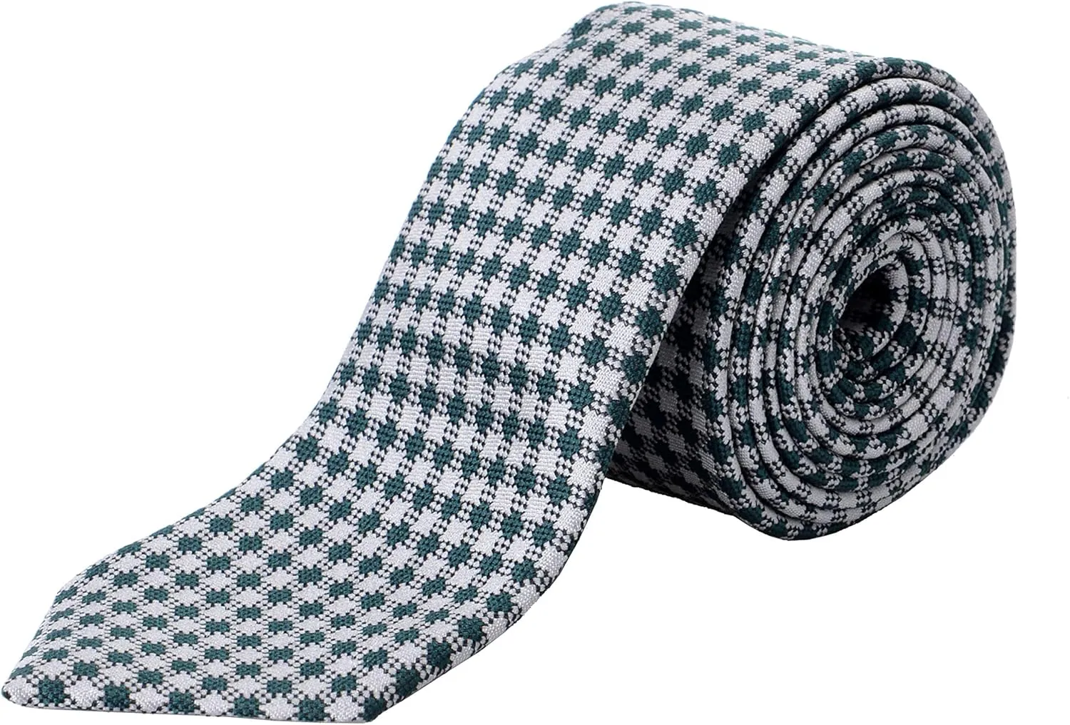 Men's Gray Geometric Print Silk Tie