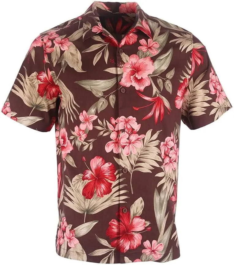 Mens Hawaiian Shirts Silk Short Sleeve Printed Beach Shirt Relaxed Fit Summer Tropical Shirts