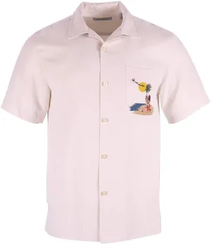 Mens Hawaiian Shirts Silk Short Sleeve Printed Beach Shirt Relaxed Fit Summer Tropical Shirts