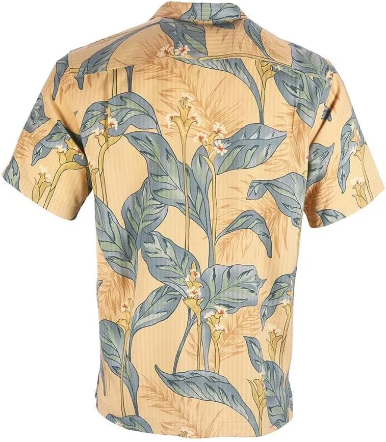 Mens Hawaiian Shirts Silk Short Sleeve Printed Beach Shirt Relaxed Fit Summer Tropical Shirts
