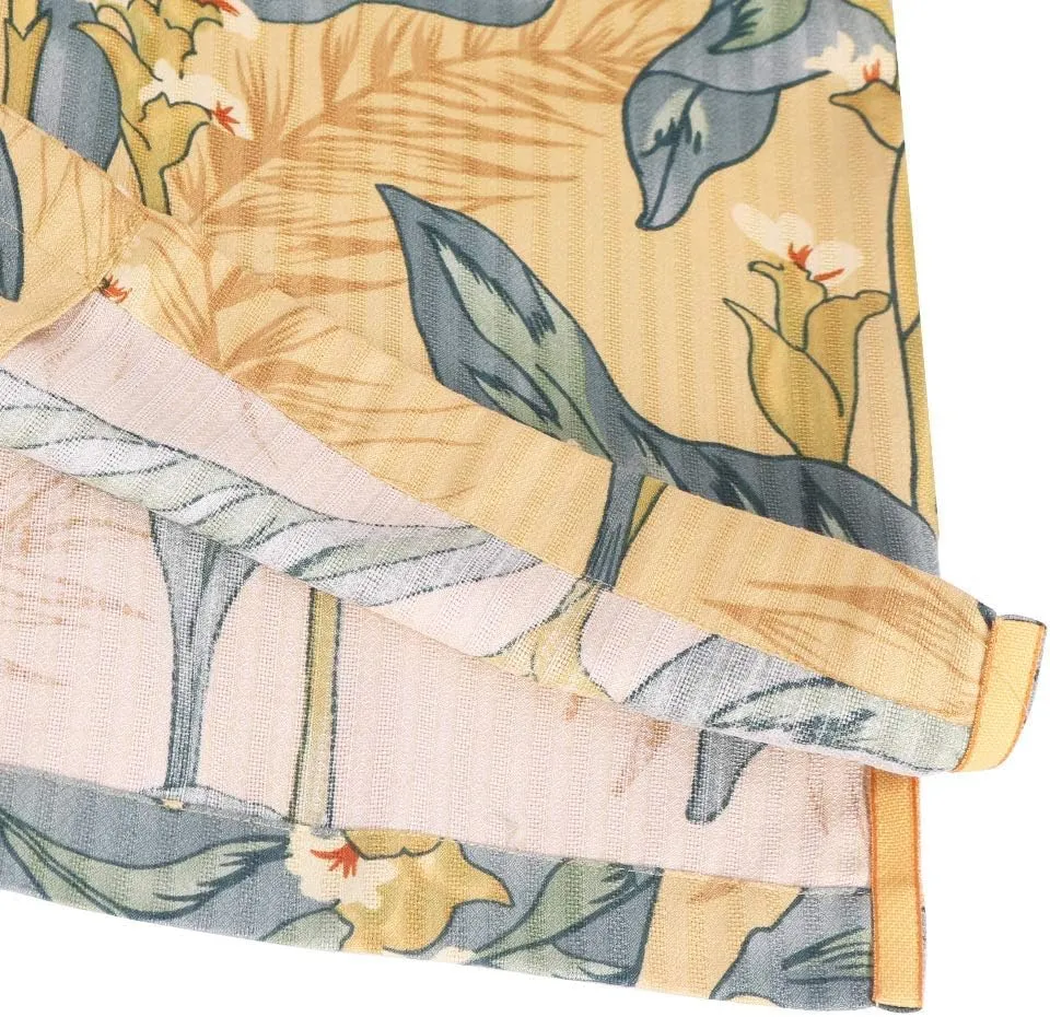 Mens Hawaiian Shirts Silk Short Sleeve Printed Beach Shirt Relaxed Fit Summer Tropical Shirts