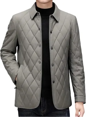 Mens Jacket Lightweight Spring Fall Warm Coat Business Casual windbreaker Jacket Quilted jackets for Men