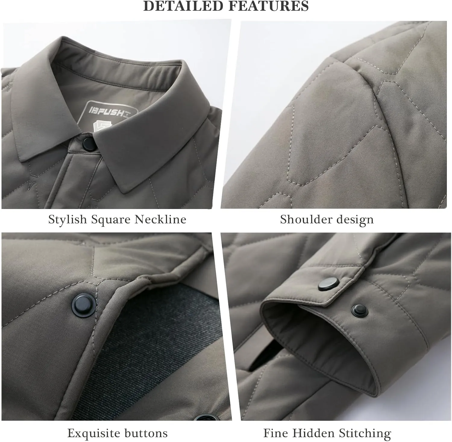 Mens Jacket Lightweight Spring Fall Warm Coat Business Casual windbreaker Jacket Quilted jackets for Men