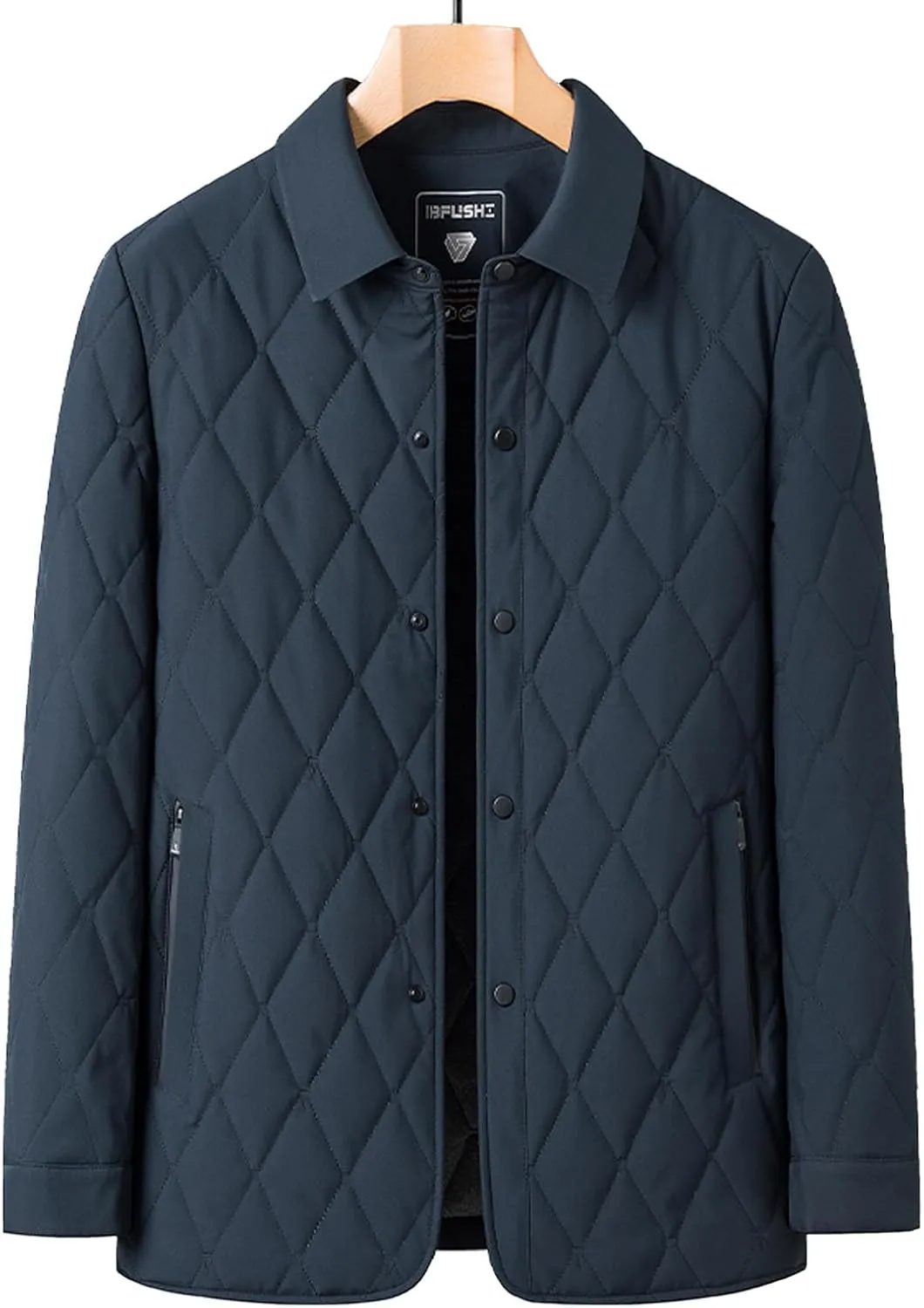 Mens Jacket Lightweight Spring Fall Warm Coat Business Casual windbreaker Jacket Quilted jackets for Men