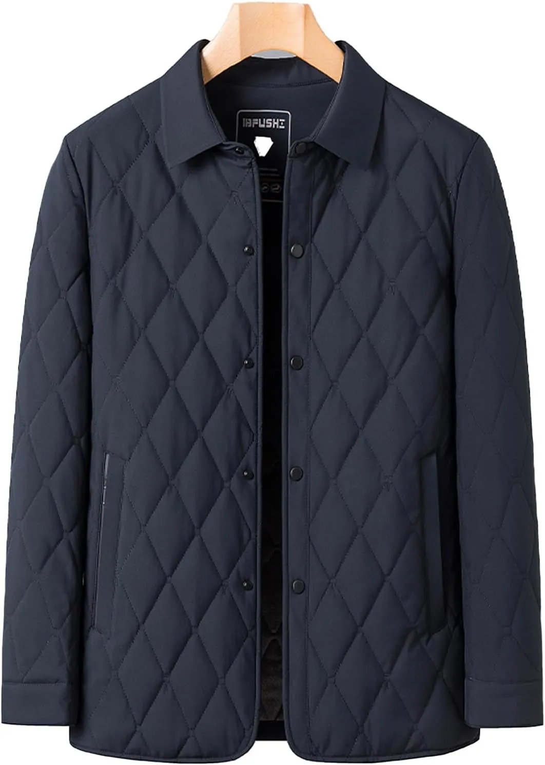Mens Jacket Lightweight Spring Fall Warm Coat Business Casual windbreaker Jacket Quilted jackets for Men