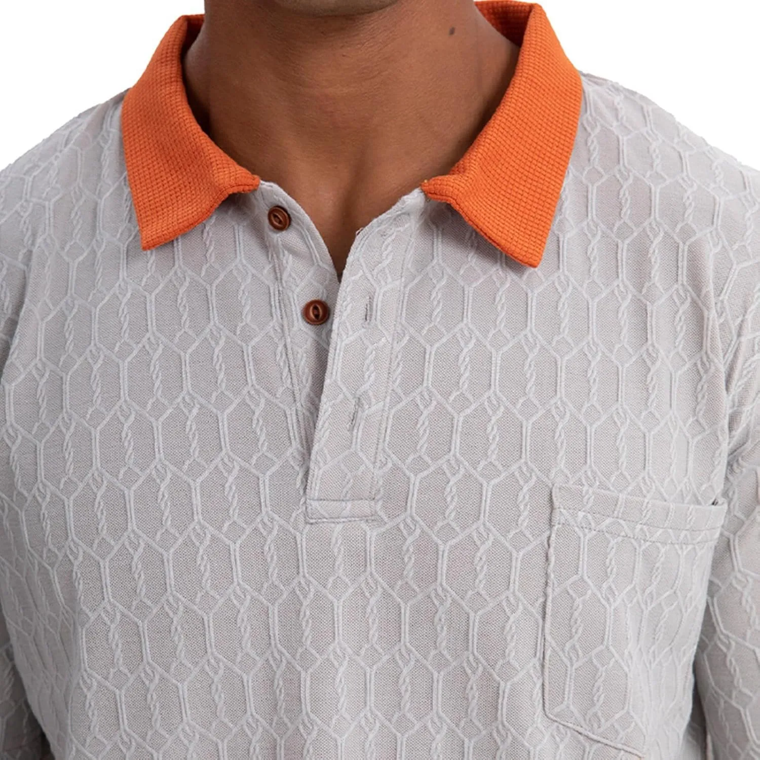 Mens Polo Shirts Trendy Texture Dry Fit Short Sleeve Sports Tactical T-Shirt Moisture Wicking Athletic Golf Shirt