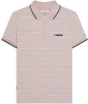 Mens Repeat Logo Short Sleeve Cotton All Over Print Polo Shirt Top