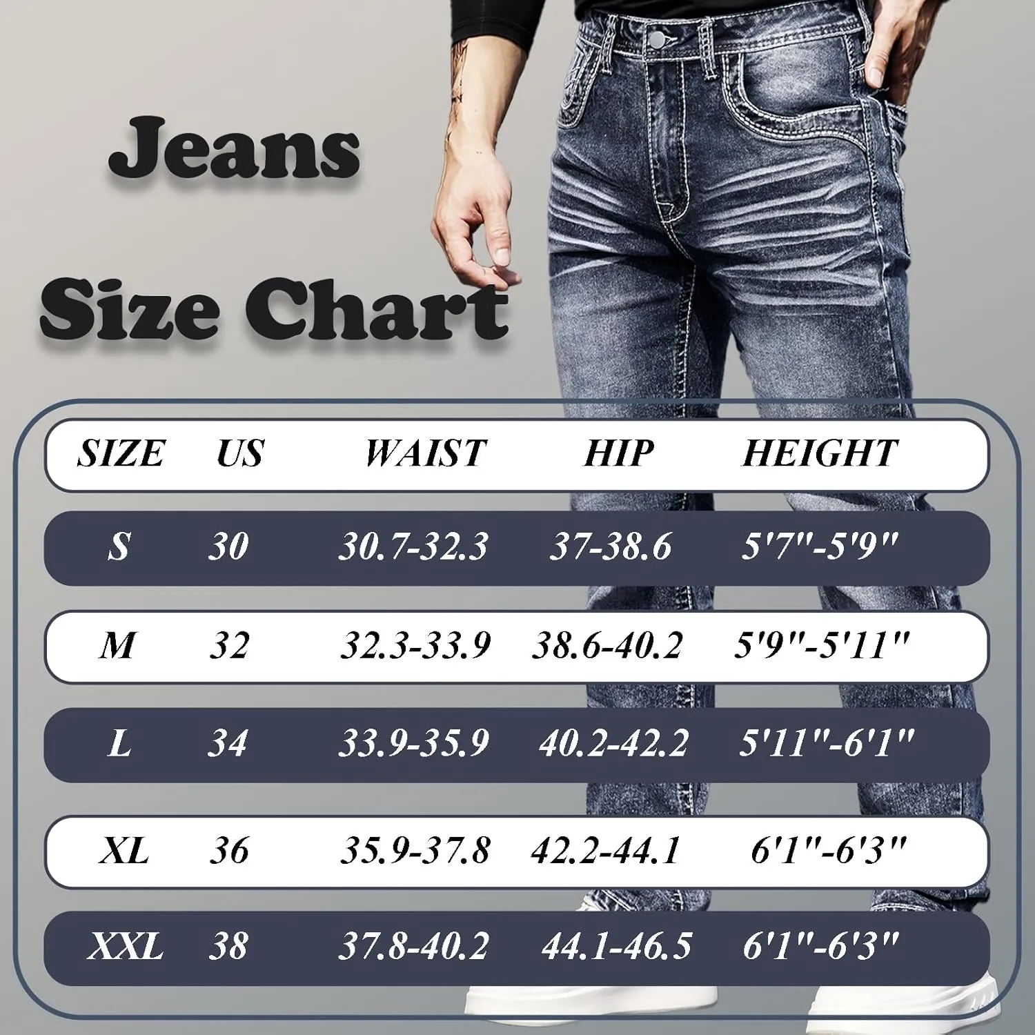Men's Rough Thread Classic Embroidery Slim Four Seasons Stretch Jeans