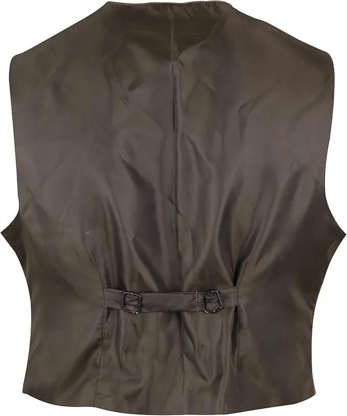 Men's Scottish Argyle Kilt Jacket & 5-Button Waistcoat – Brown Serge Wool Traditional Formal Wear for Weddings & Events