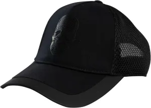 Men's Skull Print Cotton Cap, Black