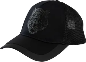 Men's Tiger Print Cotton Cap, Navy