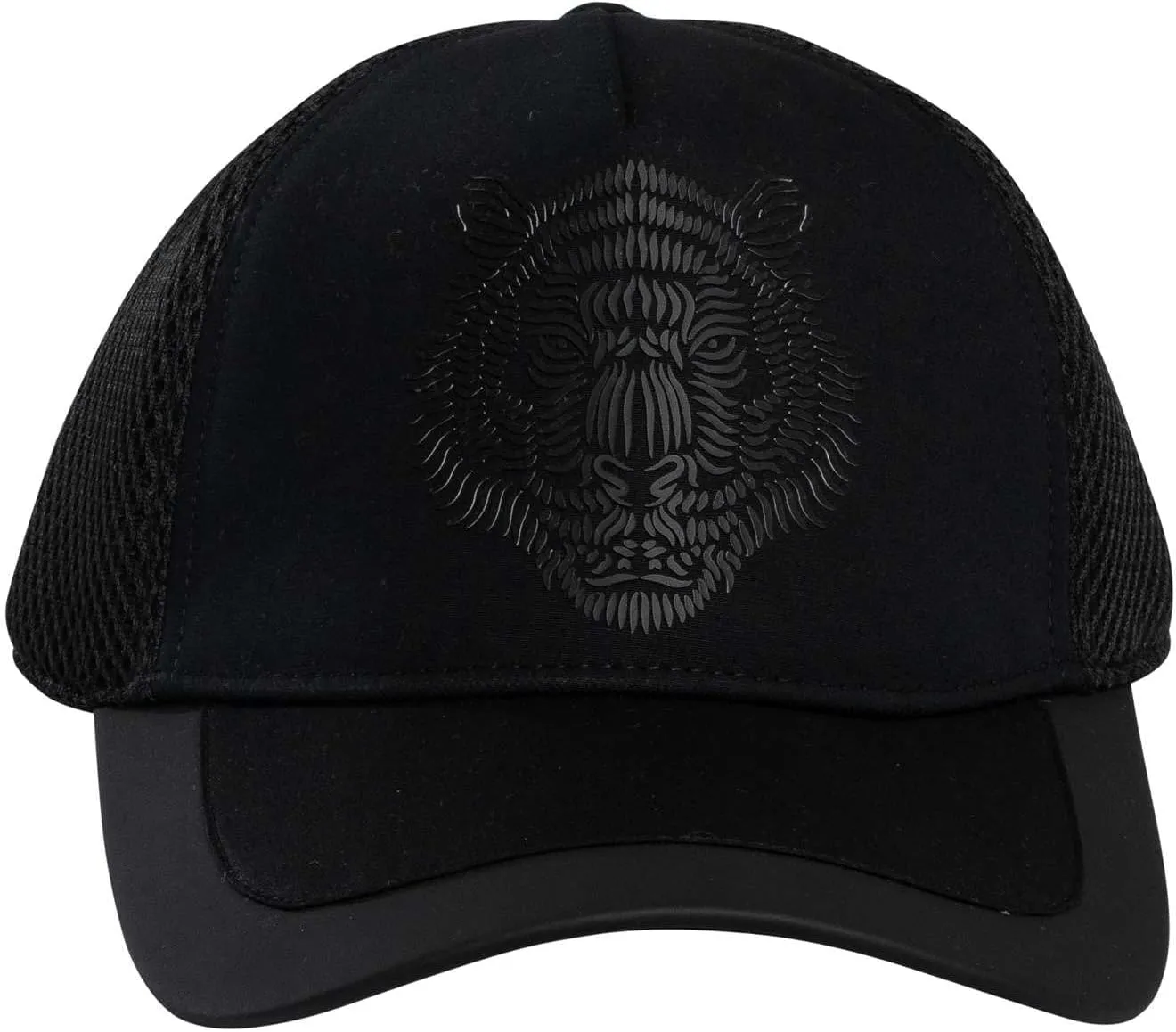 Men's Tiger Print Cotton Cap, Navy