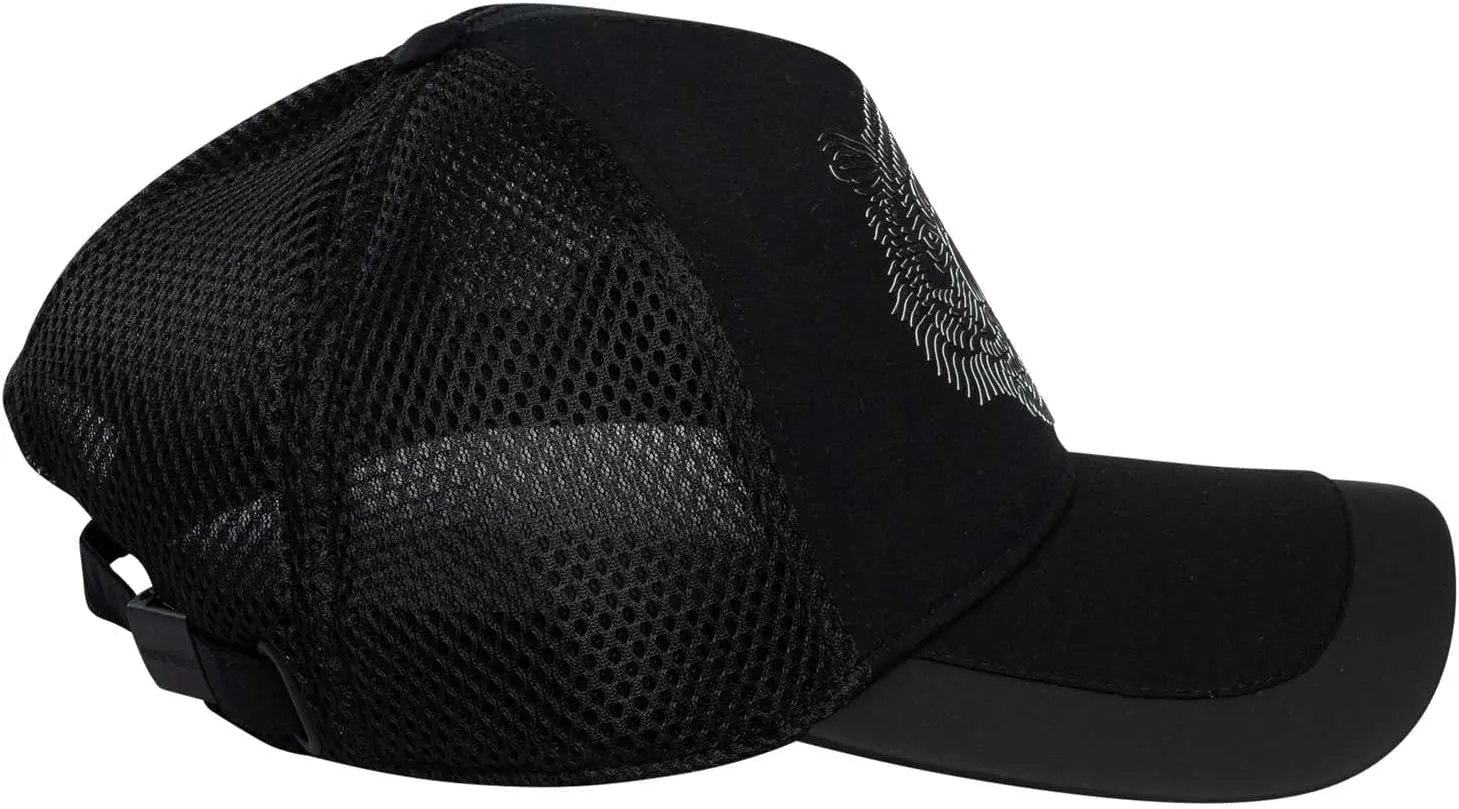 Men's Tiger Print Cotton Cap, Navy