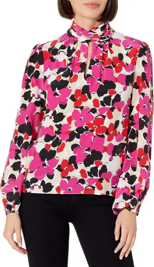 MILLY Women's Essie Viola Print Blouse