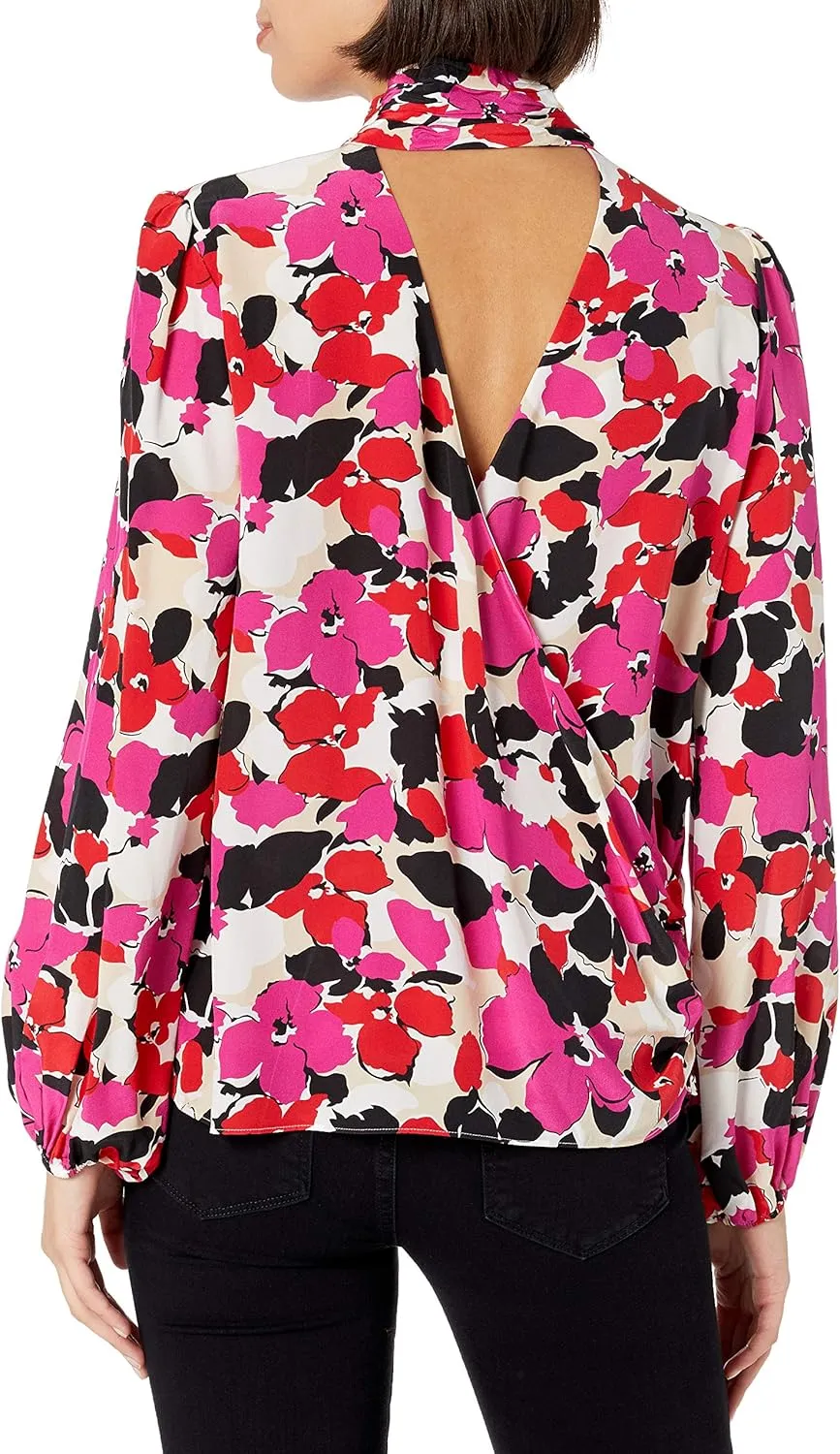 MILLY Women's Essie Viola Print Blouse