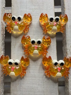 Mini CRAB Trinket OCEAN Trinkets Sparkly Crab Speech Mini Objects Ocean Theme