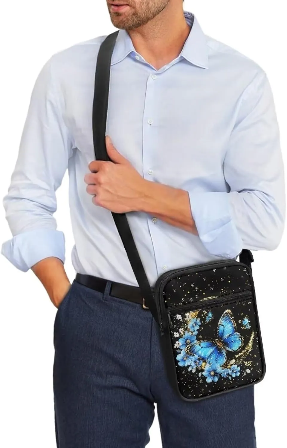 Mini Messenger Bag Small Crossbody Bags for Women Men Sling Bag Satchel Bag Shoulder Bag with Multi Pockets