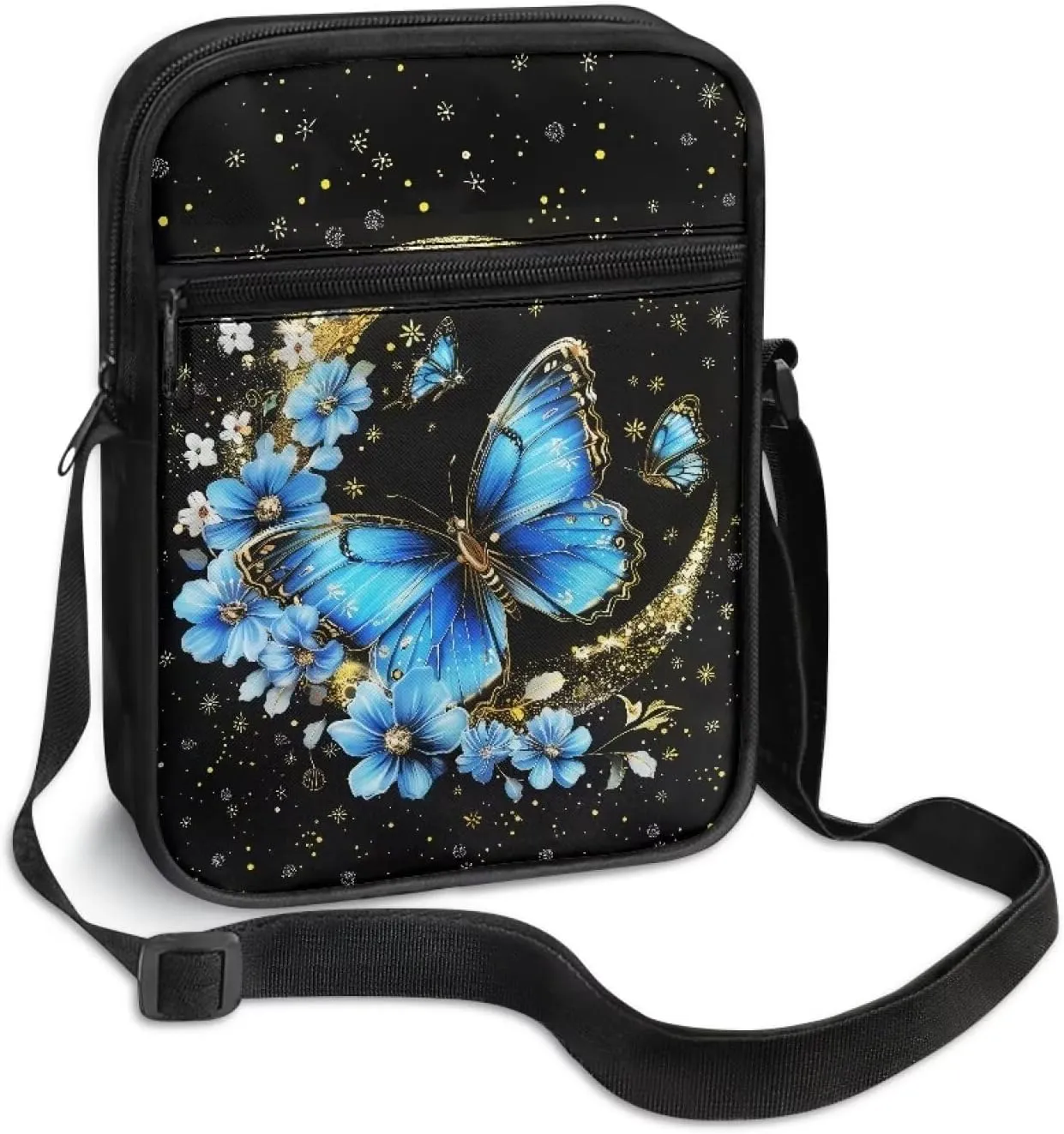 Mini Messenger Bag Small Crossbody Bags for Women Men Sling Bag Satchel Bag Shoulder Bag with Multi Pockets