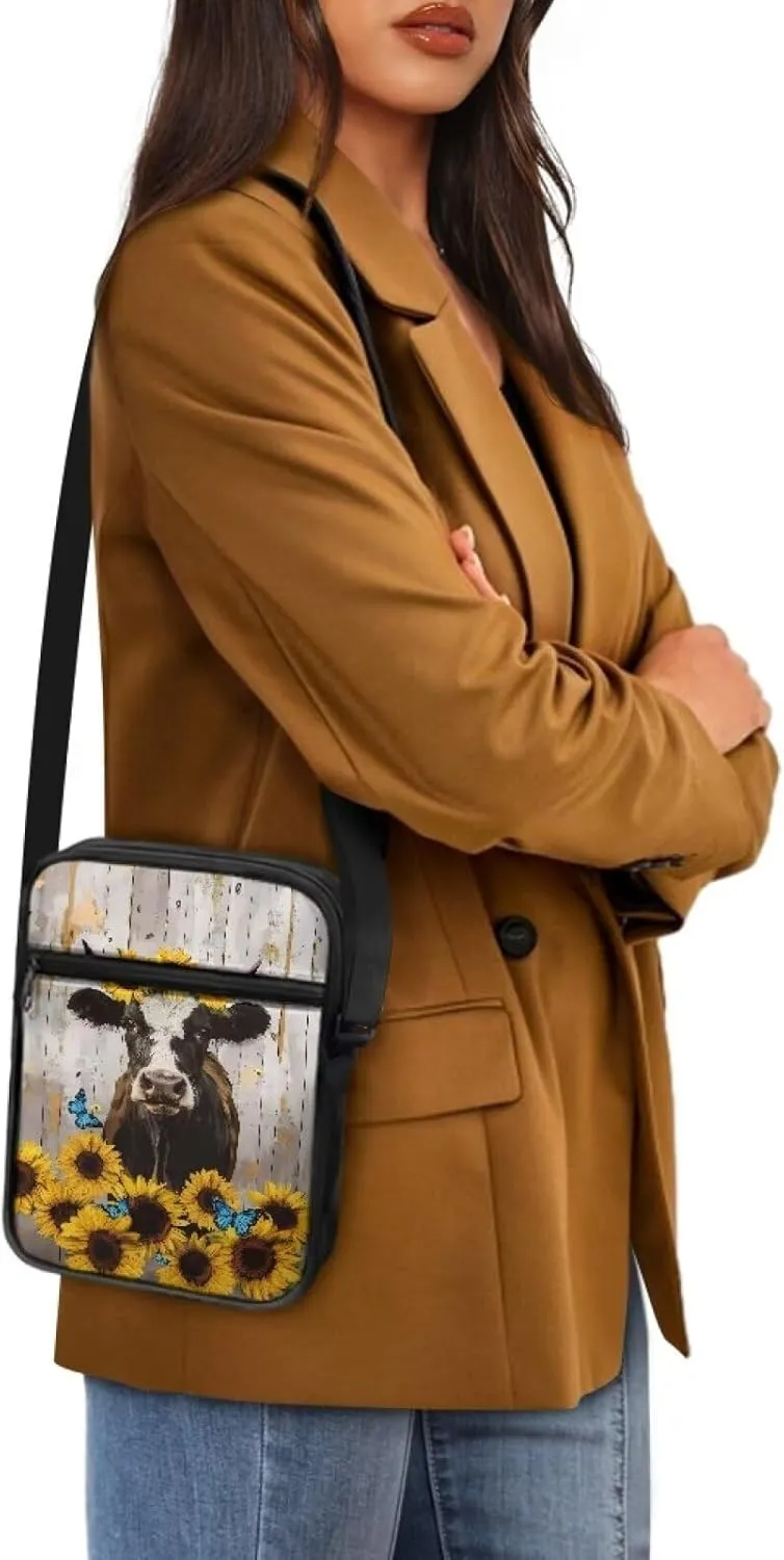 Mini Messenger Bag Small Crossbody Bags for Women Men Sling Bag Satchel Bag with Adjustable Strap and Pockets