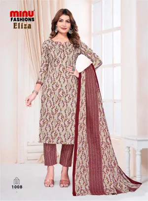 Minu Pure Cotton Eliza Stitched Salwar Suit (3 Pcs) Set