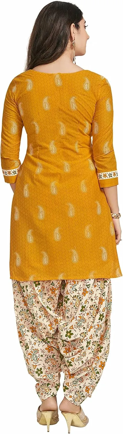 Miraan Women's Cotton Printed Readymade Salwar Suit