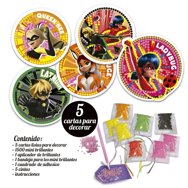 Miraculous Ladybug glitter mosaics