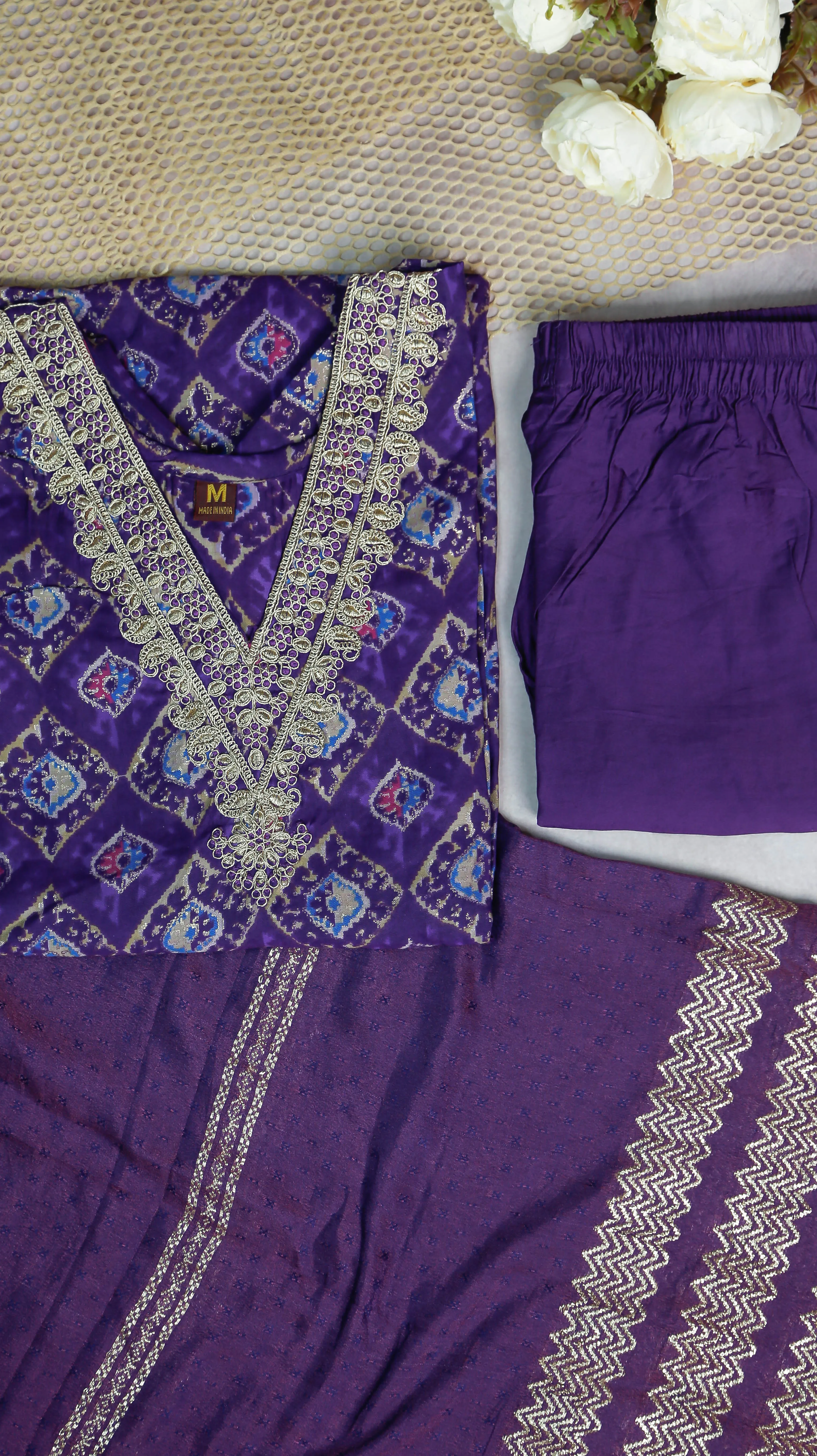Modal Silk Kurti Set