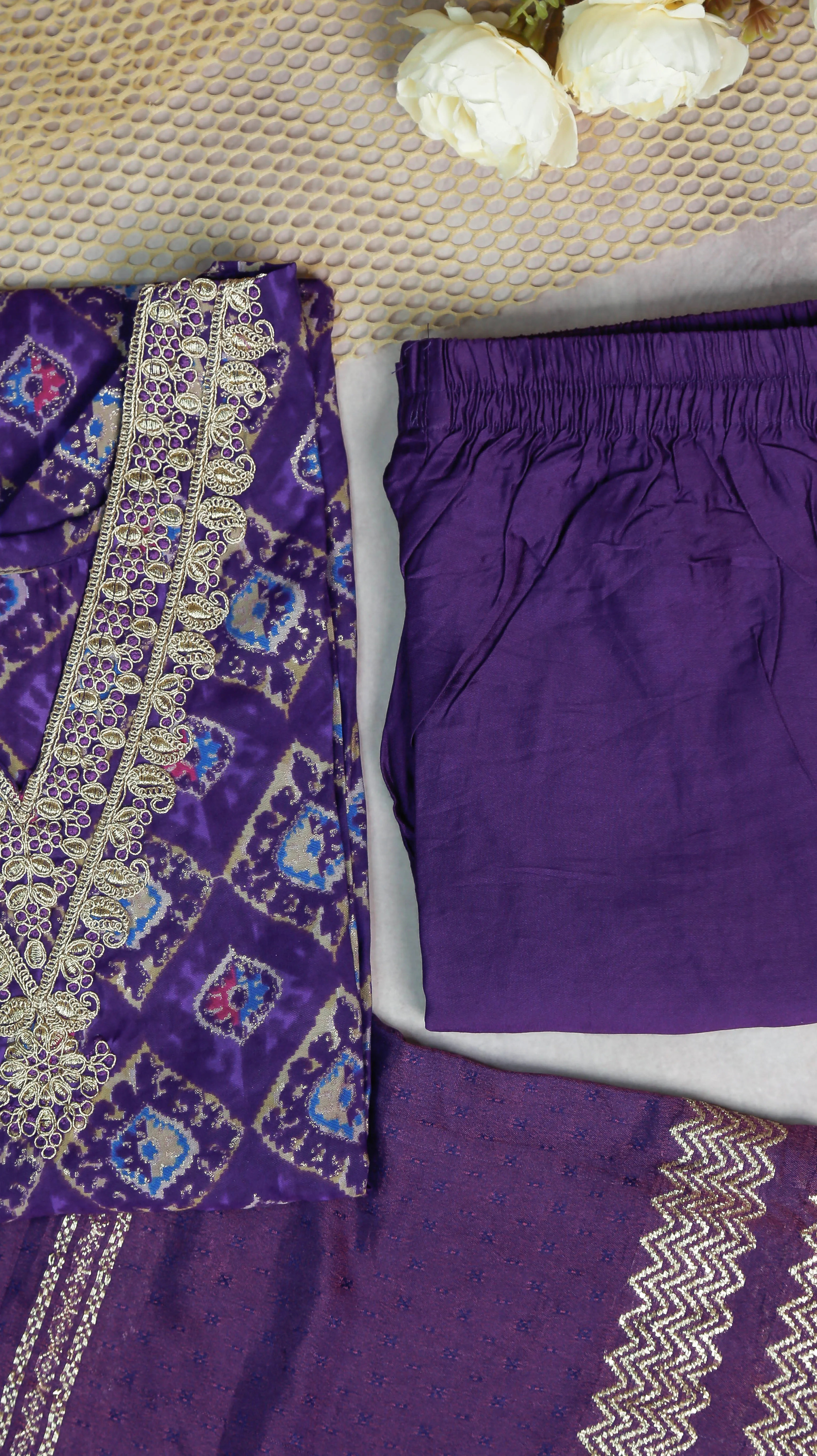 Modal Silk Kurti Set
