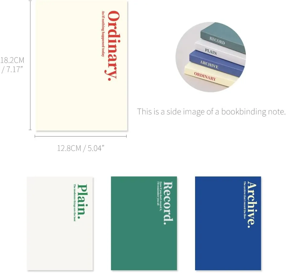 Monolike B6 Theme Grid notebook 4p A SET - Mini note, Pocket note, Grid note, a portable note, 128x182mm, 80pages