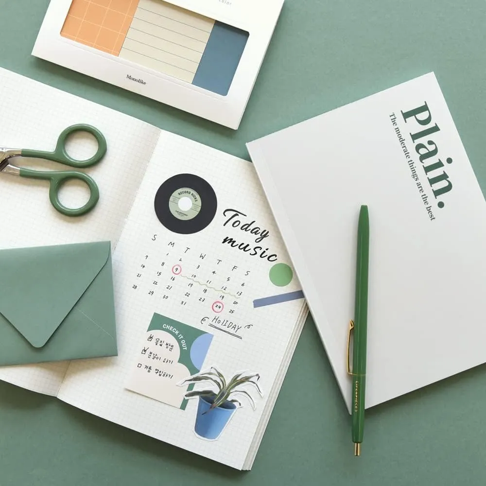 Monolike B6 Theme Grid notebook 4p A SET - Mini note, Pocket note, Grid note, a portable note, 128x182mm, 80pages