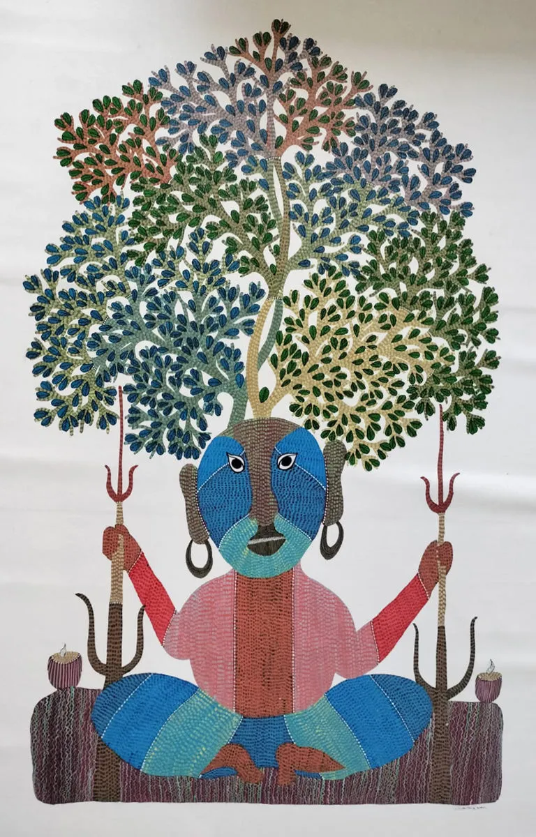 Nature's Guardian in Gond by Gareeba Singh Tekam