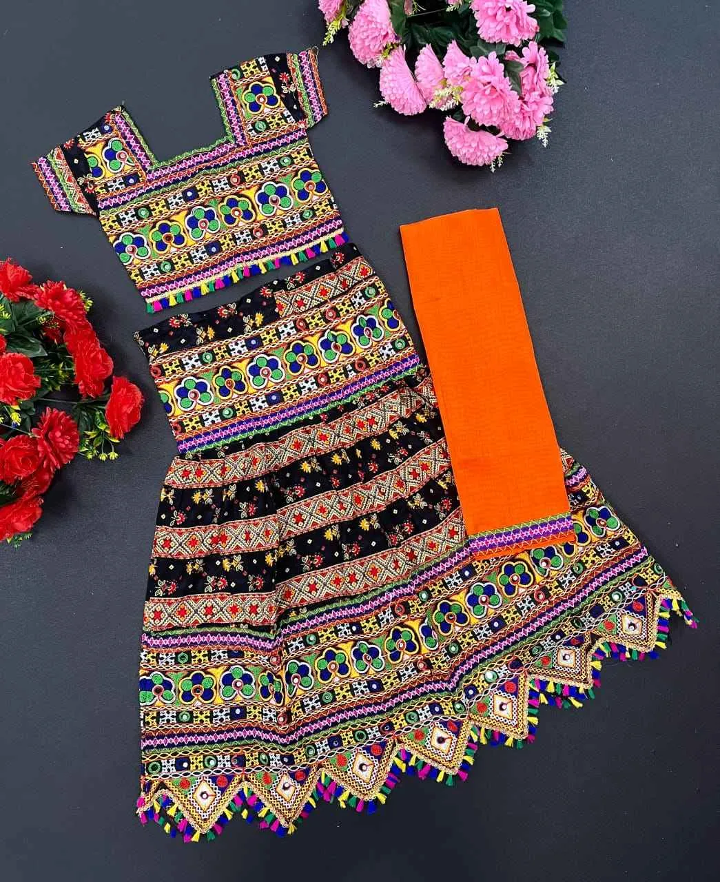 Navratri Highly intuitive Kids Refined Lehenga