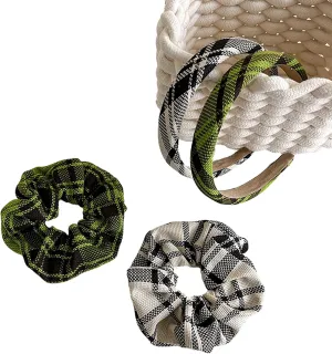 NCDUANSAN Retro small silk scarf girl heart spring and summer narrow ribbon headband headband bag long scarf headdress