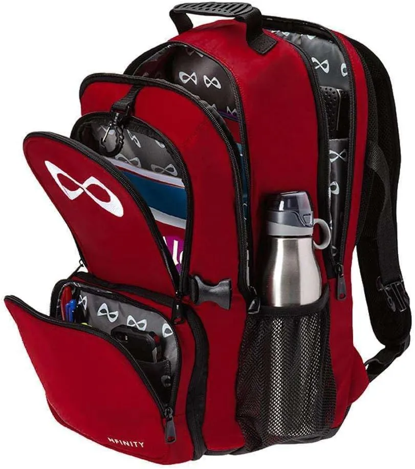 Nfinity Classic Cheer Backpack For Cheerleading - Backpack With Detachable Purse and Laptop Sleeve - Lightweight Backpack for Travelling - Sports Backpack for Cheerleaders (Maroon)