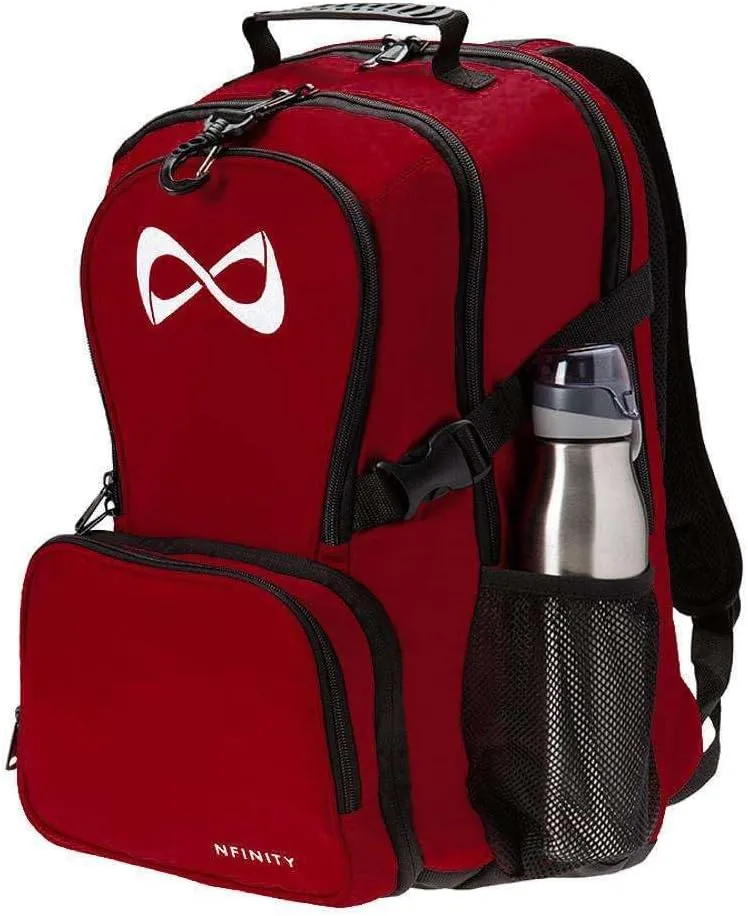 Nfinity Classic Cheer Backpack For Cheerleading - Backpack With Detachable Purse and Laptop Sleeve - Lightweight Backpack for Travelling - Sports Backpack for Cheerleaders (Maroon)